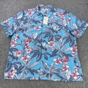 Tommy Bahama Coconut Point Shirt Mens 3XL Blue Floral IslandZone Hawaiian
